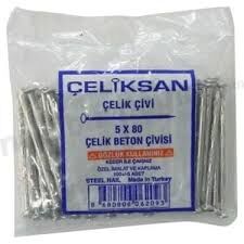 Çelik Çivi Oluklu Beyaz 5*80-(100 Adet)