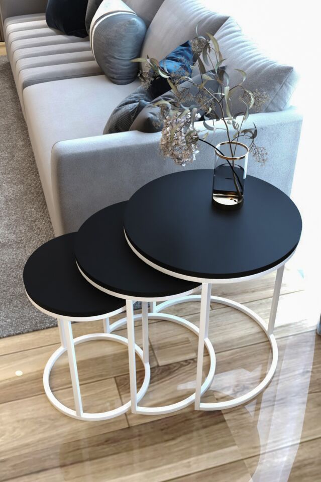3'lü Lüx C Zigon Sehpa Dolce