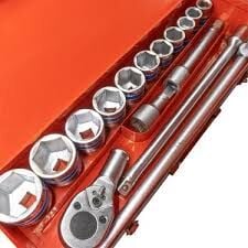 Lokma Anahtar Takımı 3/4 6 Köşe 16 Parça Metal Kutulu