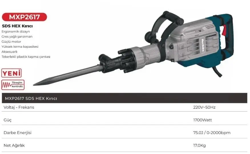 Max Extra MXP2617 1700 W Kırıcı-Delici
