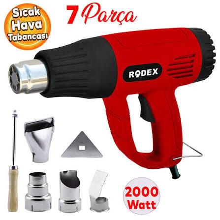 Sıcak Hava Tabancası 2 Kademeli 2000w Rodex Rdx303a