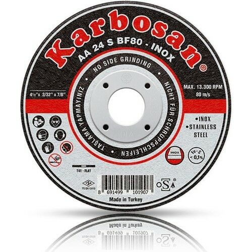 İnox Kesici Taş 180*1,9*22 Karbosan