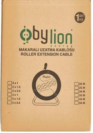 Bylion Makaralı Seyyar Uzatma Kablosu 3x2.5 mm 40 Metre