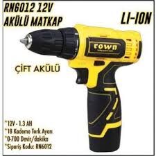 Rown RN6012 Li-Ion Çift Akülü Matkap