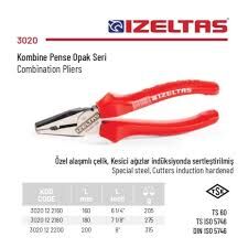 Izeltas Opak  Kombine Pense 180 mm