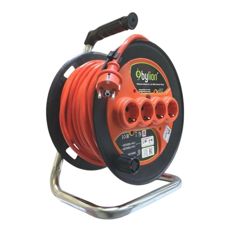 Bylion Makaralı Seyyar Uzatma Kablosu 3x2.5 mm 30 Metre