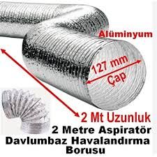 Aspiratör Borusu Telli Uzayan 127mm 2 mt