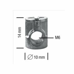M 6 mm 10*14 Silindir Somun