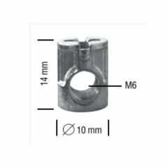 M 6 mm 10*14 Silindir Somun