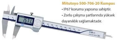 Mitutoyo 500-706-20 Su Geçirmez Dijital Kumpas IP67