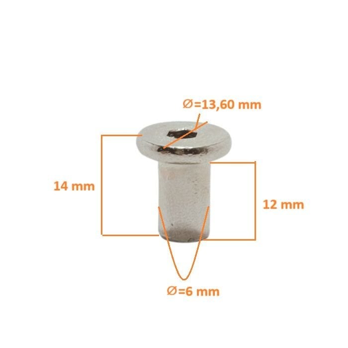 M 6 mm Çektirme Nikel Allen Somun 1000 Adet