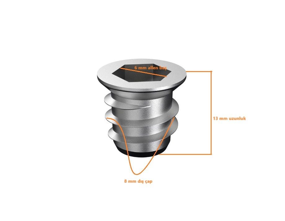M6 8x13 Mm Metal Dübel