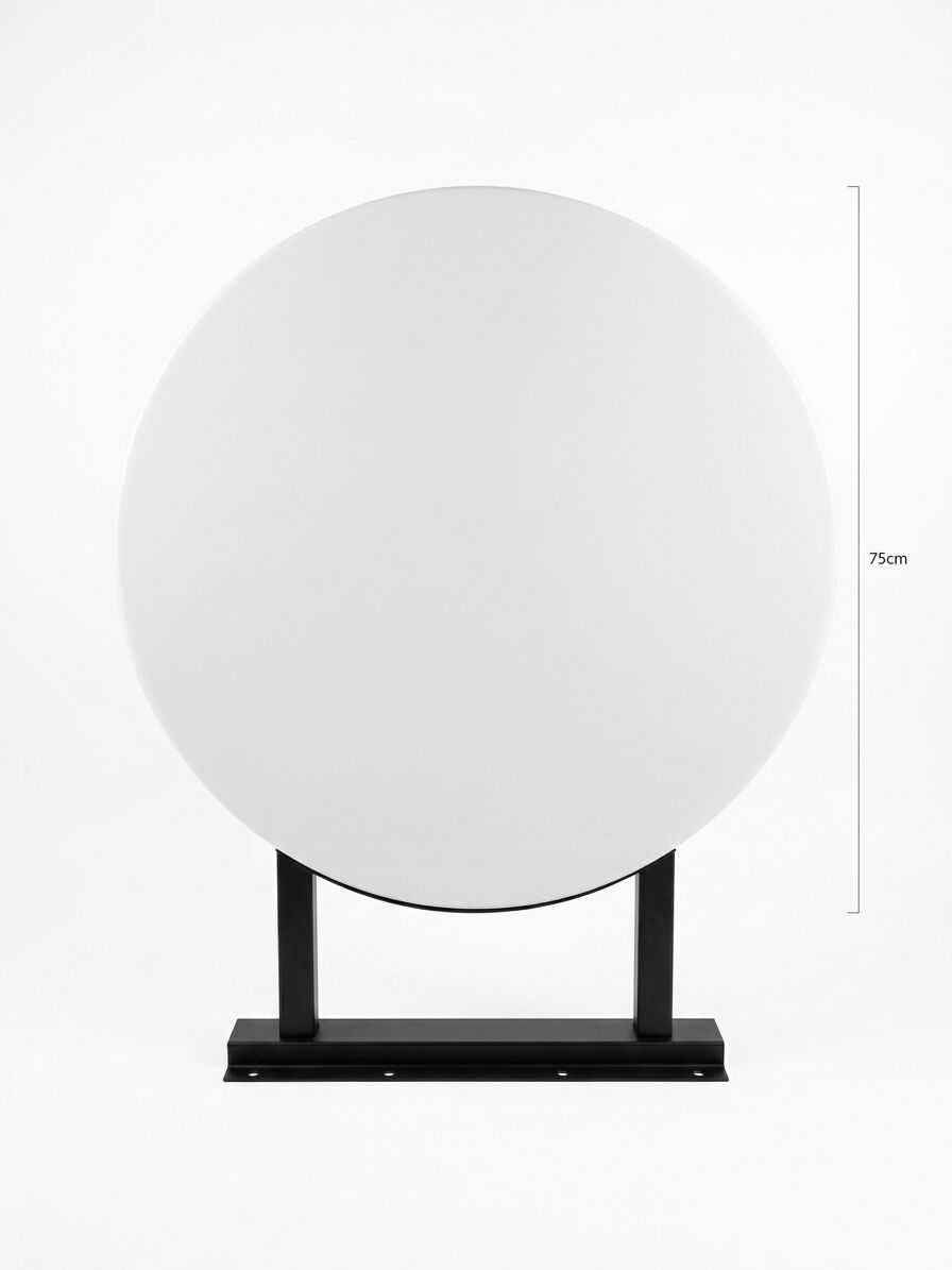 Fener Tabela 75 cm Çift Taraflı Yuvarlak LED Işıklı