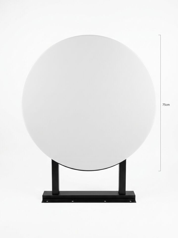 Fener Tabela 75 cm Çift Taraflı Yuvarlak LED Işıklı