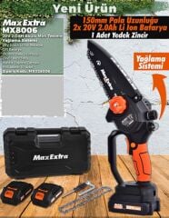 Max Extra Akülü Zincirli Testere Yağlama Sistemli MX8006 150mm Pala