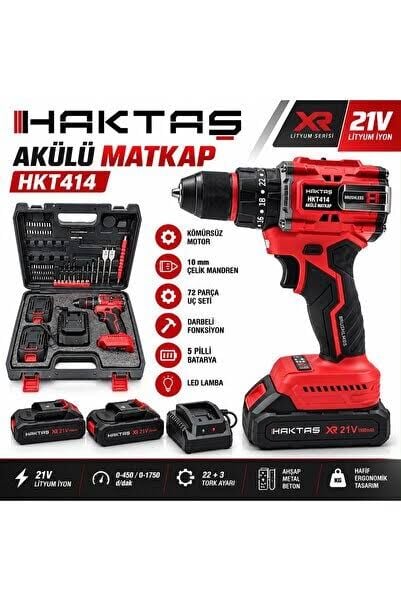 Haktaş HKS-414 Akülü Darbeli ve Vidalama Matkabı