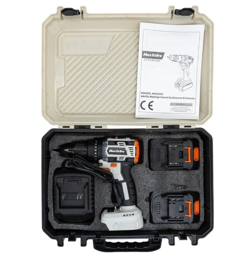 Matkap Max Extra MX2020 Çift Akü 20V 2.0Ah