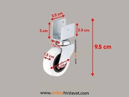 Mobilya Tekeri U Parçalı 50MM