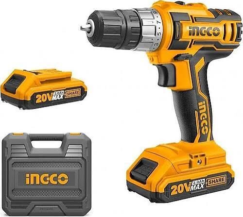 Ingco CDLI200215 Li-ion Akülü Matkap 10 MM 20V 2.0Ah