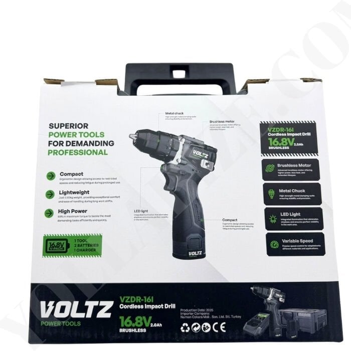 Voltz VZDR-161 Akülü Darbeli Matkap