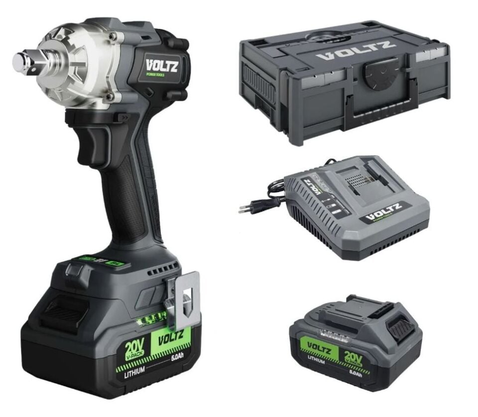 Voltz Somun Sıkma 20 Volt 5 Amper Çift Akülü 1/2 Soket VZIW-20