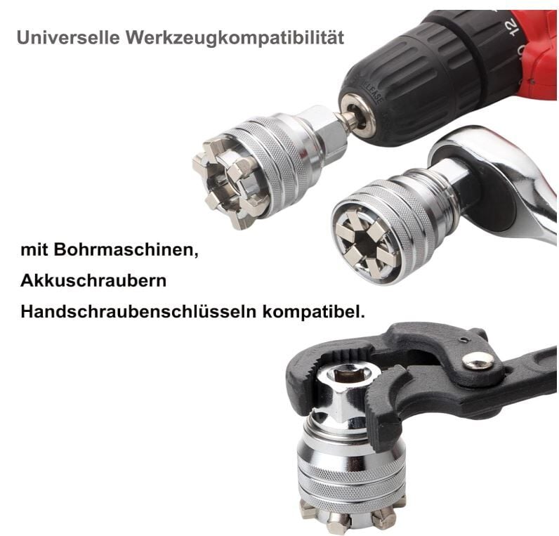 Çok Fonksiyonlu 10 mm-19 mm, Ayarlanabilir Lokma Anahtar
