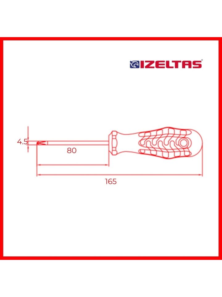 İzeltaş 4,5*80 Yıldız Tornavida Opak 4320