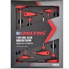 İzeltaş 8'li T Tipi Torx Allen Anahtar Takımı