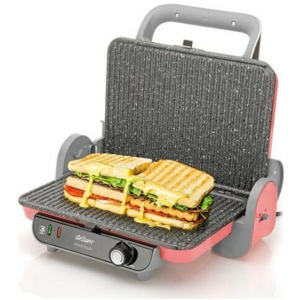 Arzum AR2013 Panini Color Mercan 1800 W Granit Tost Makinesi