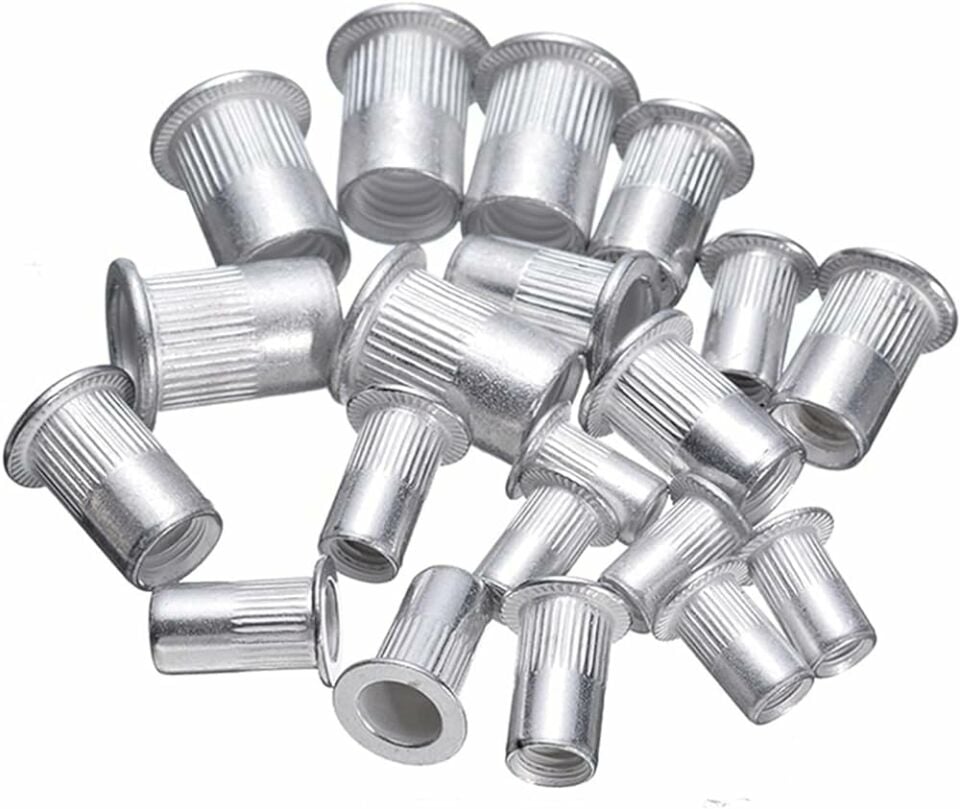 Somun Perçin Yuvarlak Flanşlı Tırtırlı Kafa 3-4-5-6-8-10-12 mm
