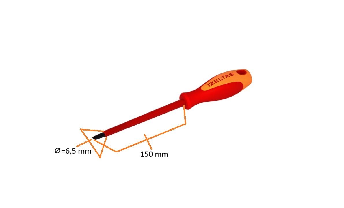 Süper İzoleli 6,5*150 Düz Tornavida 1000W-İzeltaş