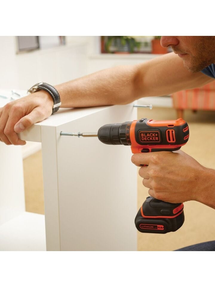 Black Decker BDCDD12BAFC 10.8V 1.5 Ah Li-Ion Darbesiz Şarjlı Vidalama