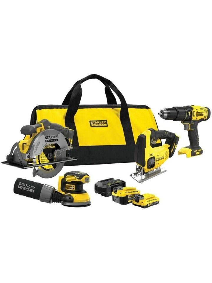 Stanley Sfmck412mds-Qw V20 18Volt 4 Makinalı 3 Akü Ağaç İşleme Seti
