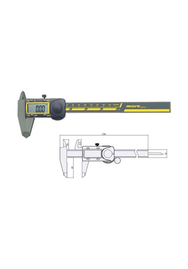 Muva 150mm Dijital Kumpas Kahverengi Ahşap Kutu IP54