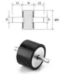 Titresim Takozu 60*30 Pulsuz Tek Civatali M12