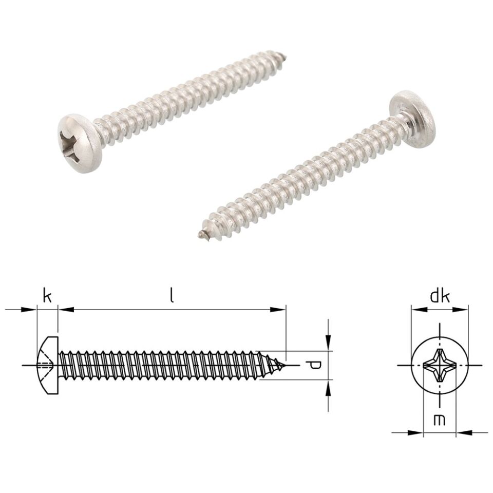 Sac Vidasi 6,3*90 YSB DIN7981