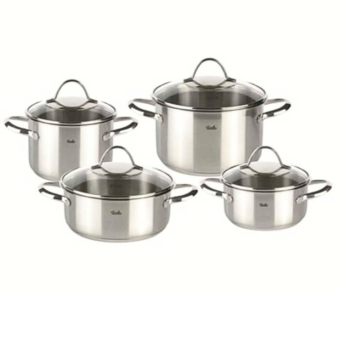 Fissler Paris Çelik Tencere Set Cam Kapaklı 4 Parça