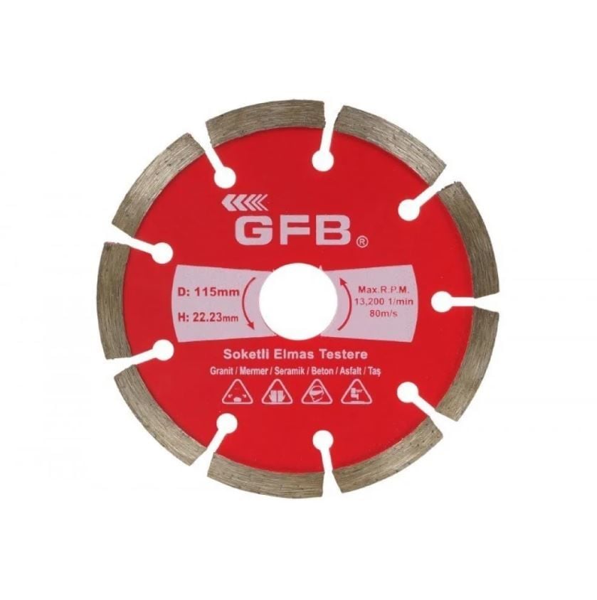 Elmas Kesici Segmentli 115 mm Gfb