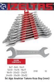 İzeltaş Açik Ağız Kısa Anahtar Takımı 12 Li