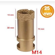 M14 Diş Vakumlu Mermer - Granit Delme Panç 25MM