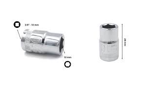 3/8 Bits Tutucu Lokma 6 Köse-10mm