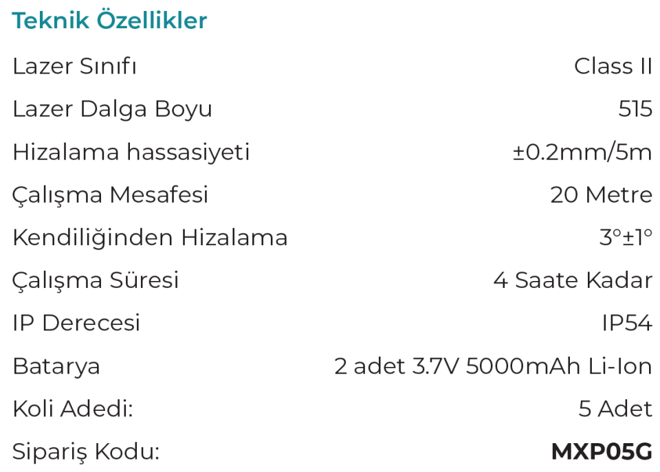 Max Extra MXP05G 4 Dikey 1 Yatay 1 Nokta Yeşil Lazer Şakül