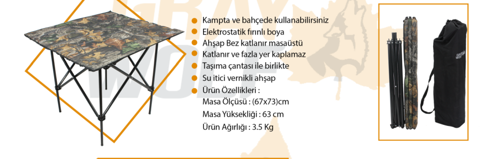 Kamp Sandalyesi Ve Kamp Masa Seti