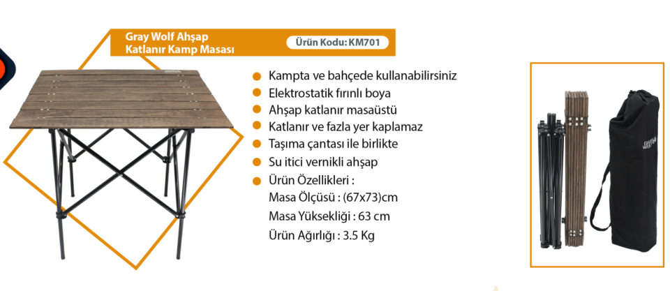 Ahşap Kamp Masası 1