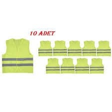 Ikaz Yelegi Reflektörlü 10 Adet Turuncu