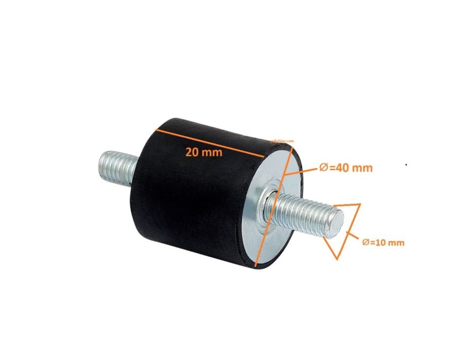 Pullu Çift Civatalı Titreşim Takozu 40*20