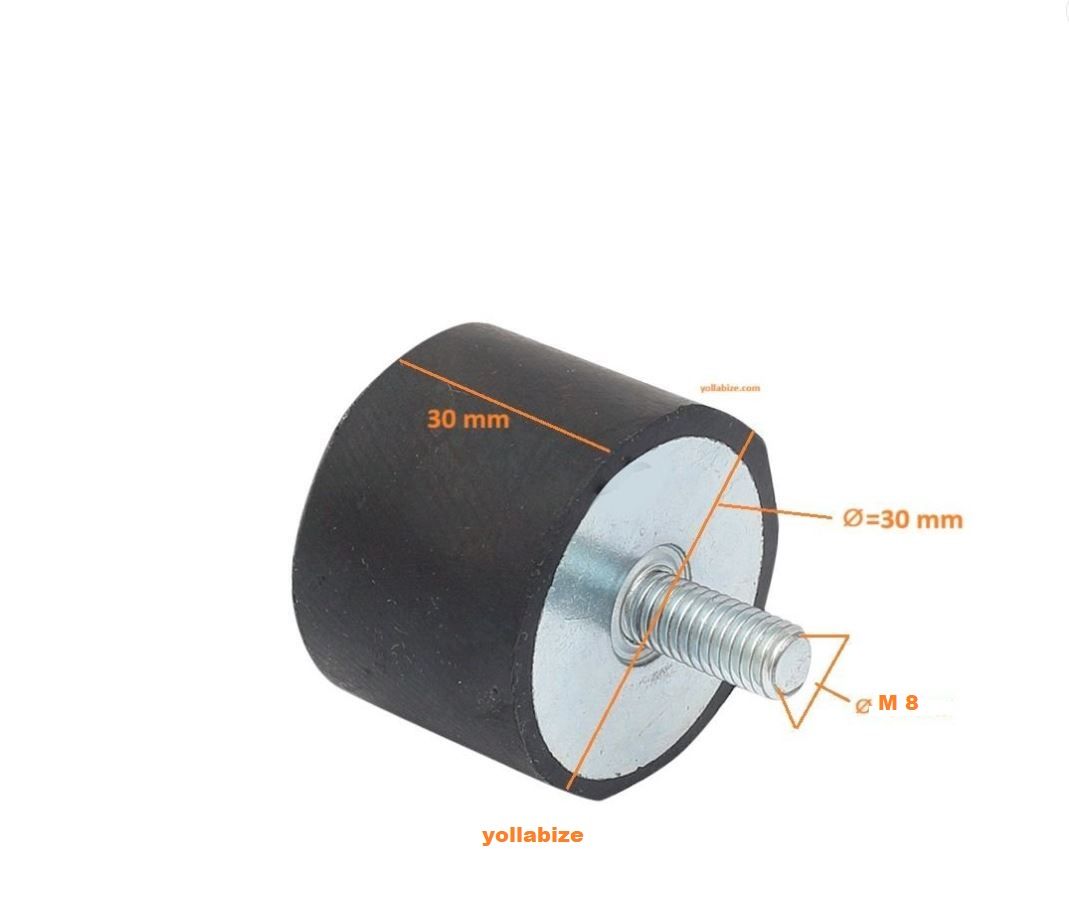 Pullu Tek Civatalı Titreşim Takozu 30*30