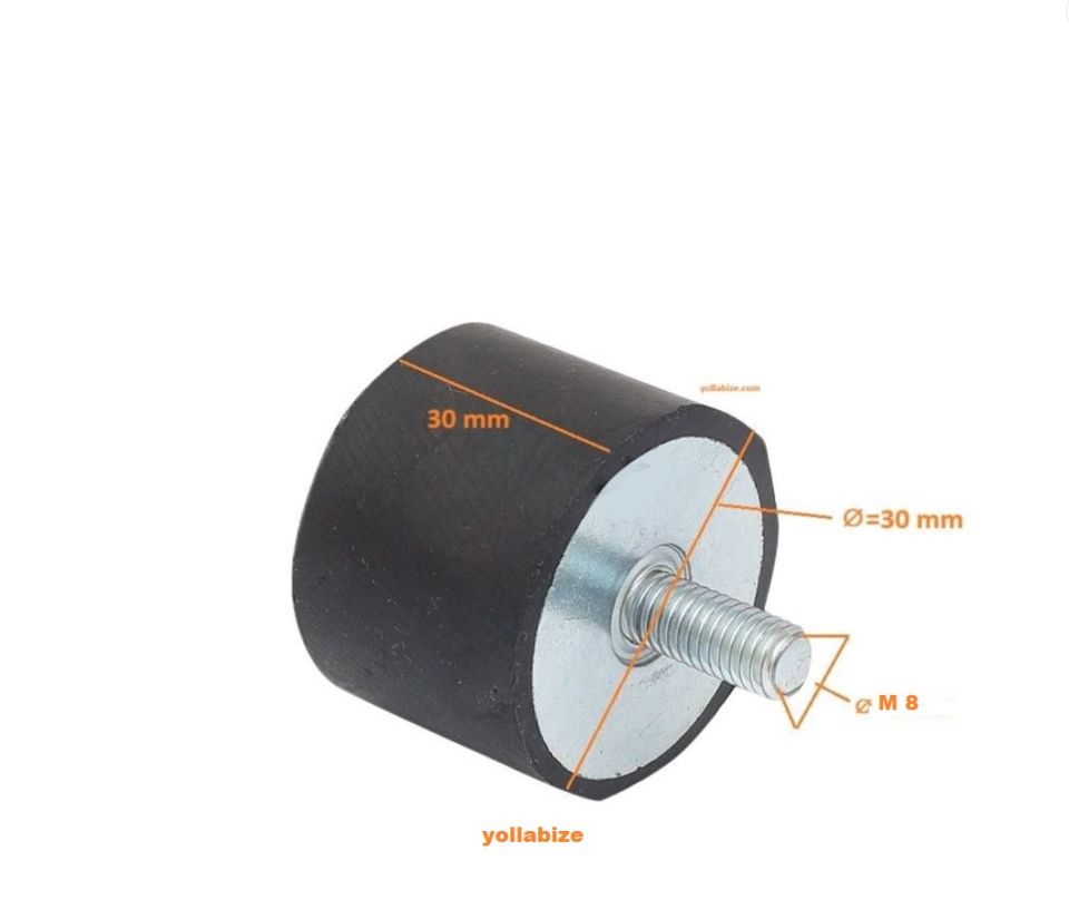 Pullu Tek Civatalı Titreşim Takozu 30*30