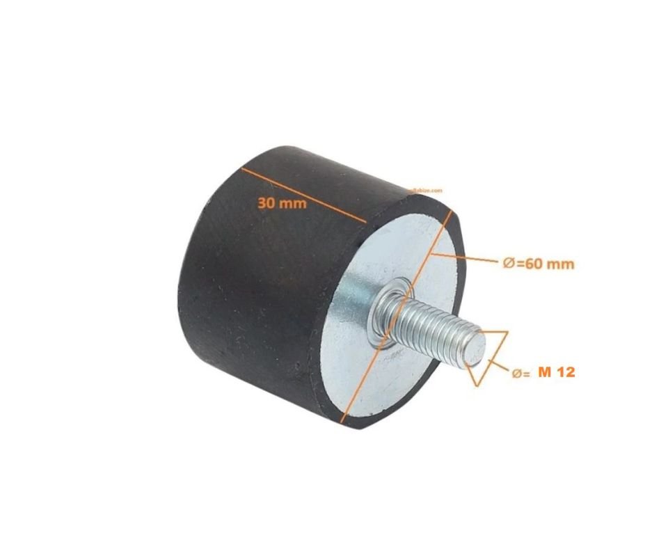 Titreşim Takozu 60*30 Pulsuz Tek Civatalı M12