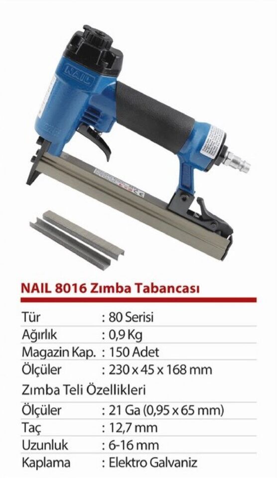 Nail Havalı Zımba Tabancası 80/16